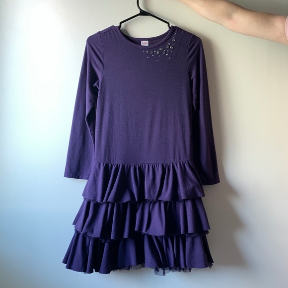 Gymboree Girls Purple With Rhinestones Dress Size 10 (GUC) - Picture 1 of 10